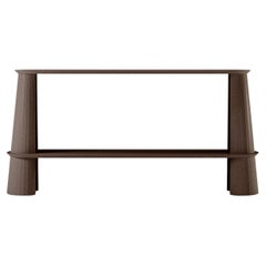 21st Century Studio Irvine Fusto Side Console Table Concrete Cement Brown Color