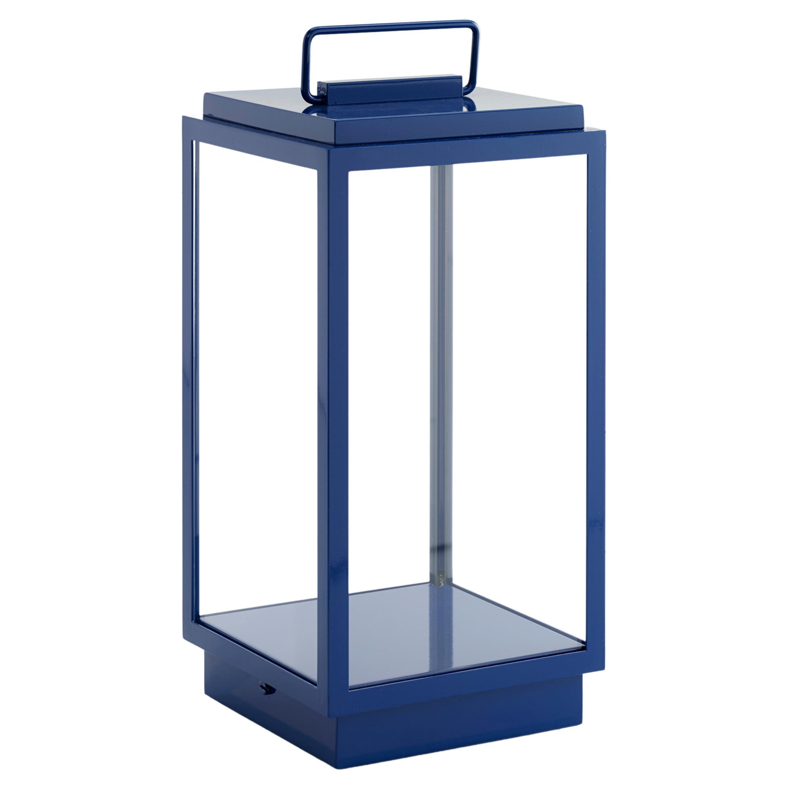 Lampada da tavolo Tekna Blakes in bronzo con laccatura blu reale