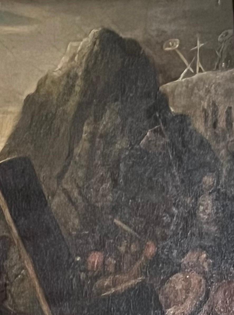 Pintura antigua flamenca del siglo XVII Círculo de Frans Francken. en venta 7