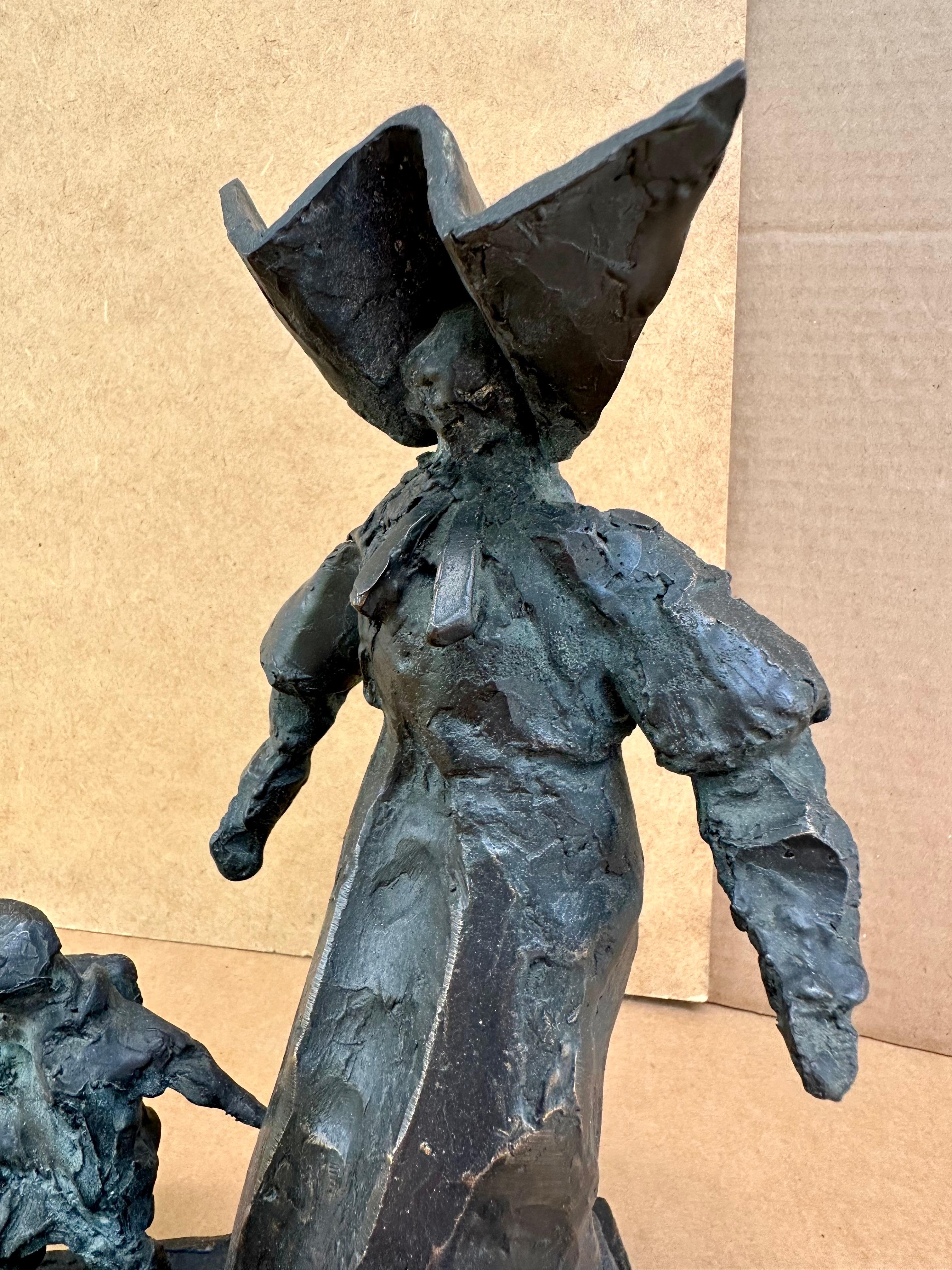 Modern Abstract Patinated Bronze Sculpture attrib. Jane DeDecker For Sale 1