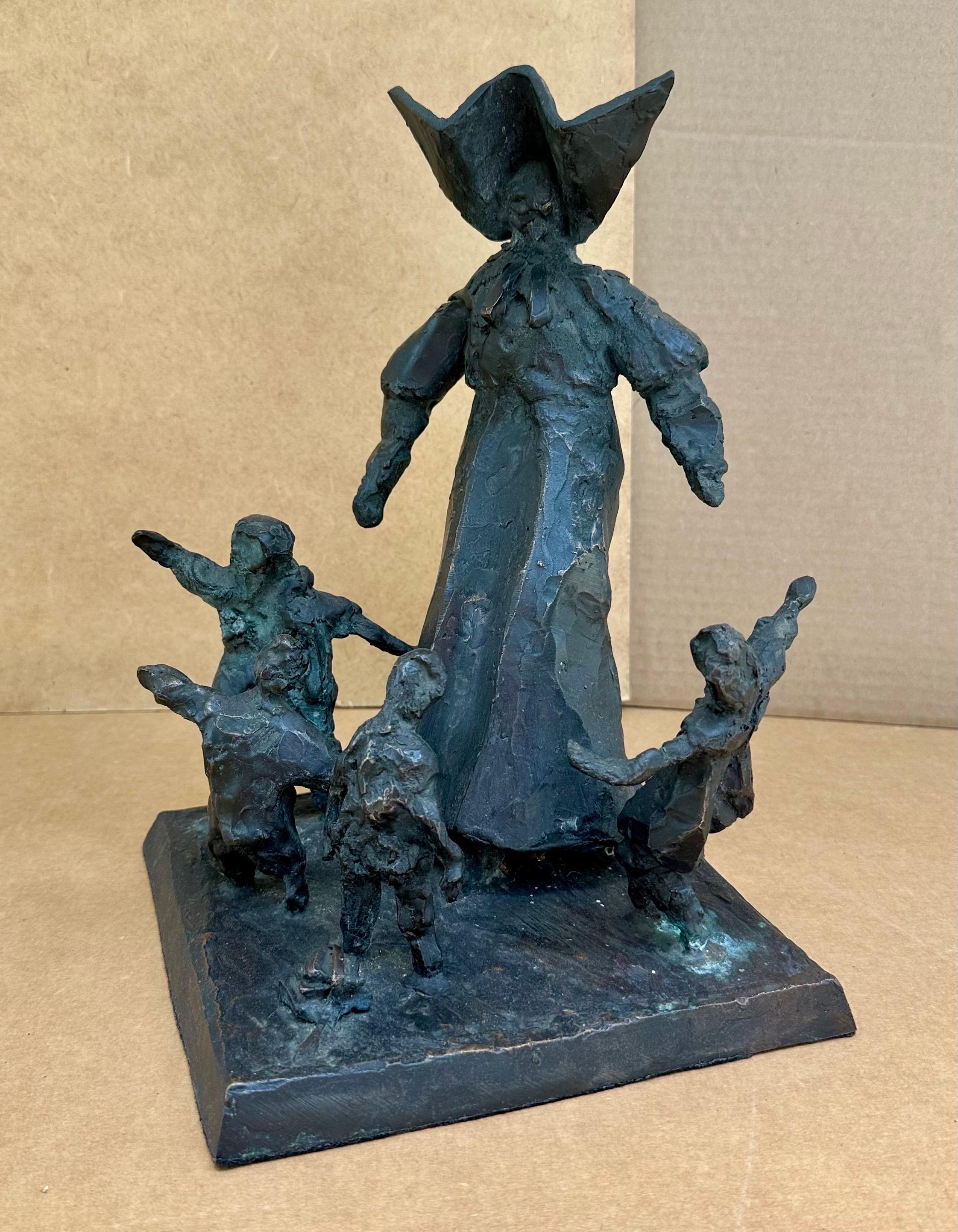 Modern Abstract Patinated Bronze Sculpture attrib. Jane DeDecker For Sale 2
