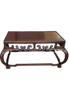 Chinesischer Huali Kang Tisch des 19. Jahrhunderts, Rosenholz, Qing-Stil