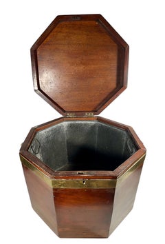 Early 19th Century Octagonal George III Period Mahogany Cellarette Wine Cooler