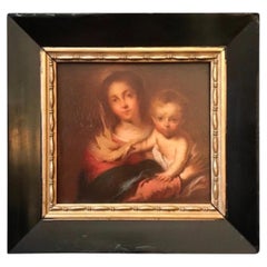 Peinture ancienne Madonna with a Napkin d'après Bartolome Esteban Murillo, 1666