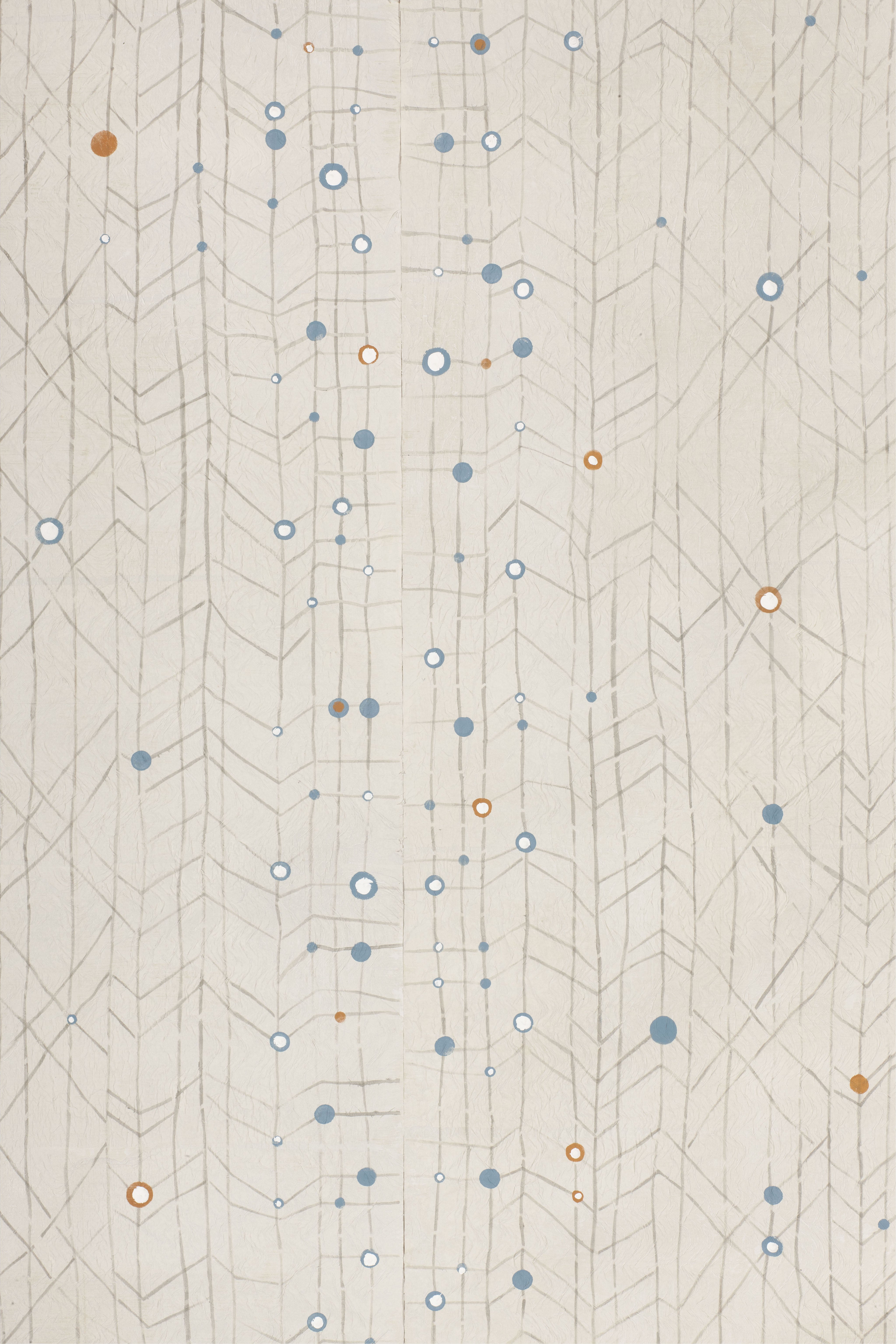 Handgefertigte handbemalte Fabscarte-Tapete, Paul Klee, Musik, Musik