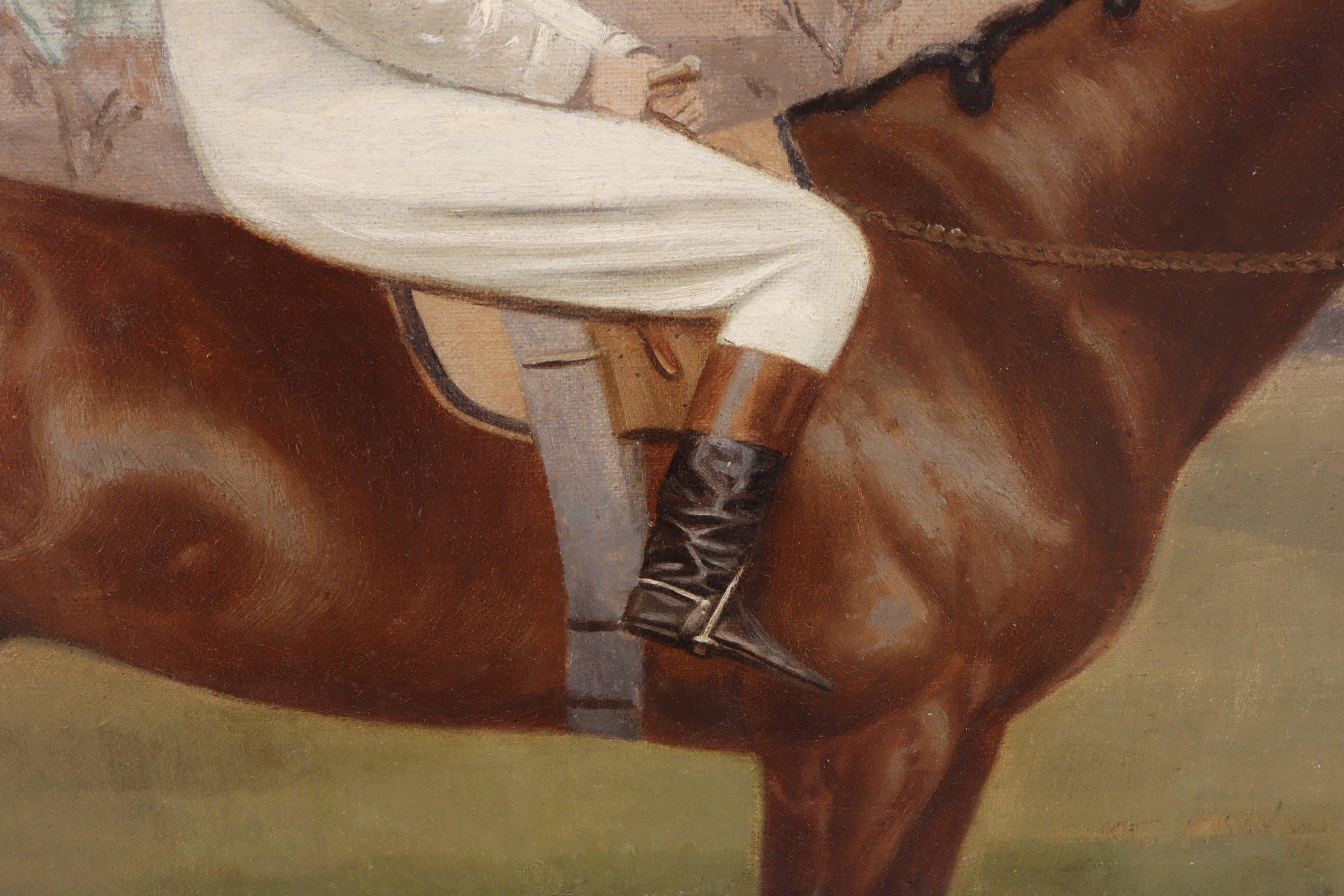 Portraits of a Jockeys and Racehorse In Good Condition For Sale In Lantau, HK
