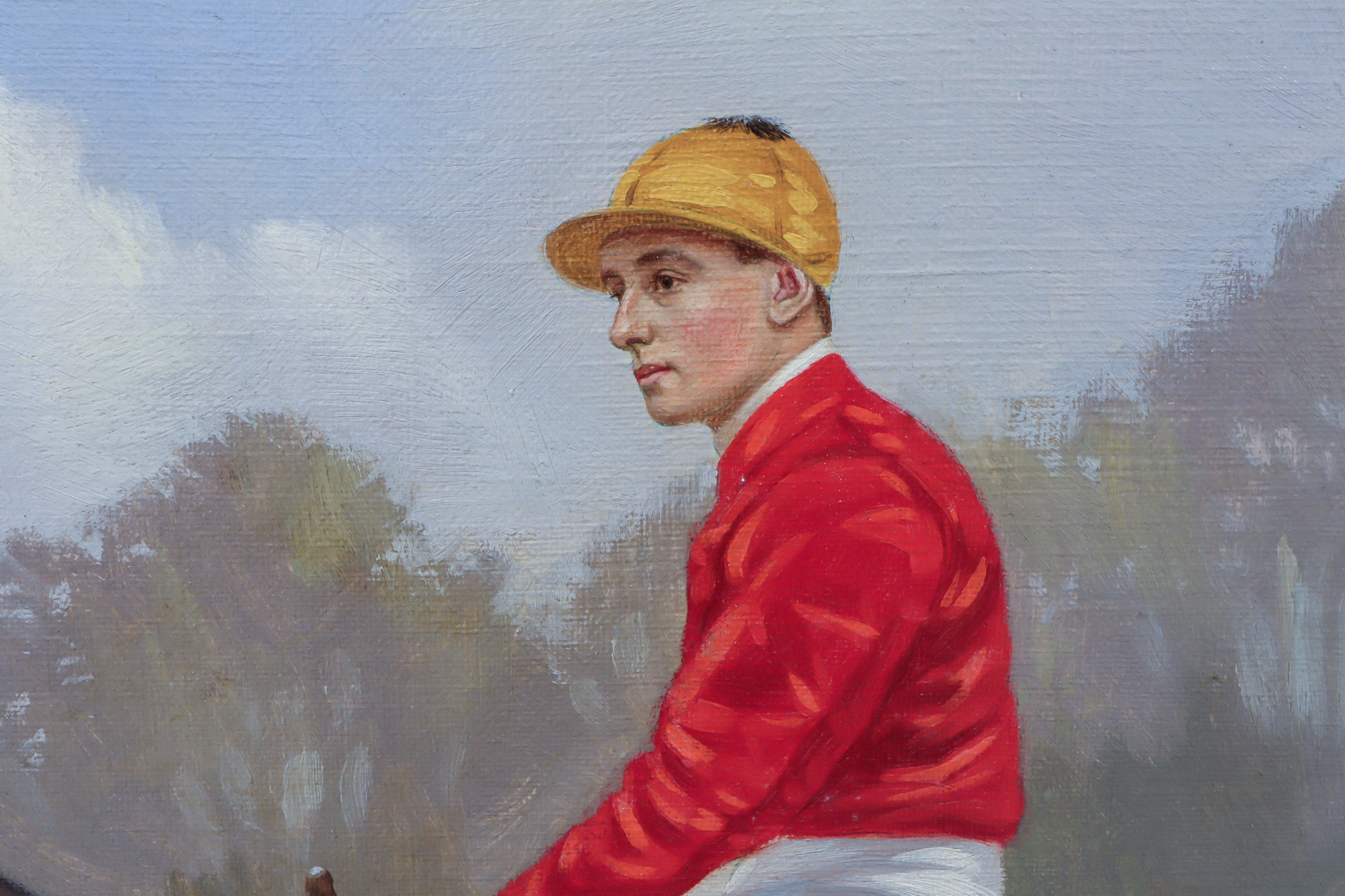 Porträts eines Jockey und eines Rennpferdewagens (Englisch) im Angebot