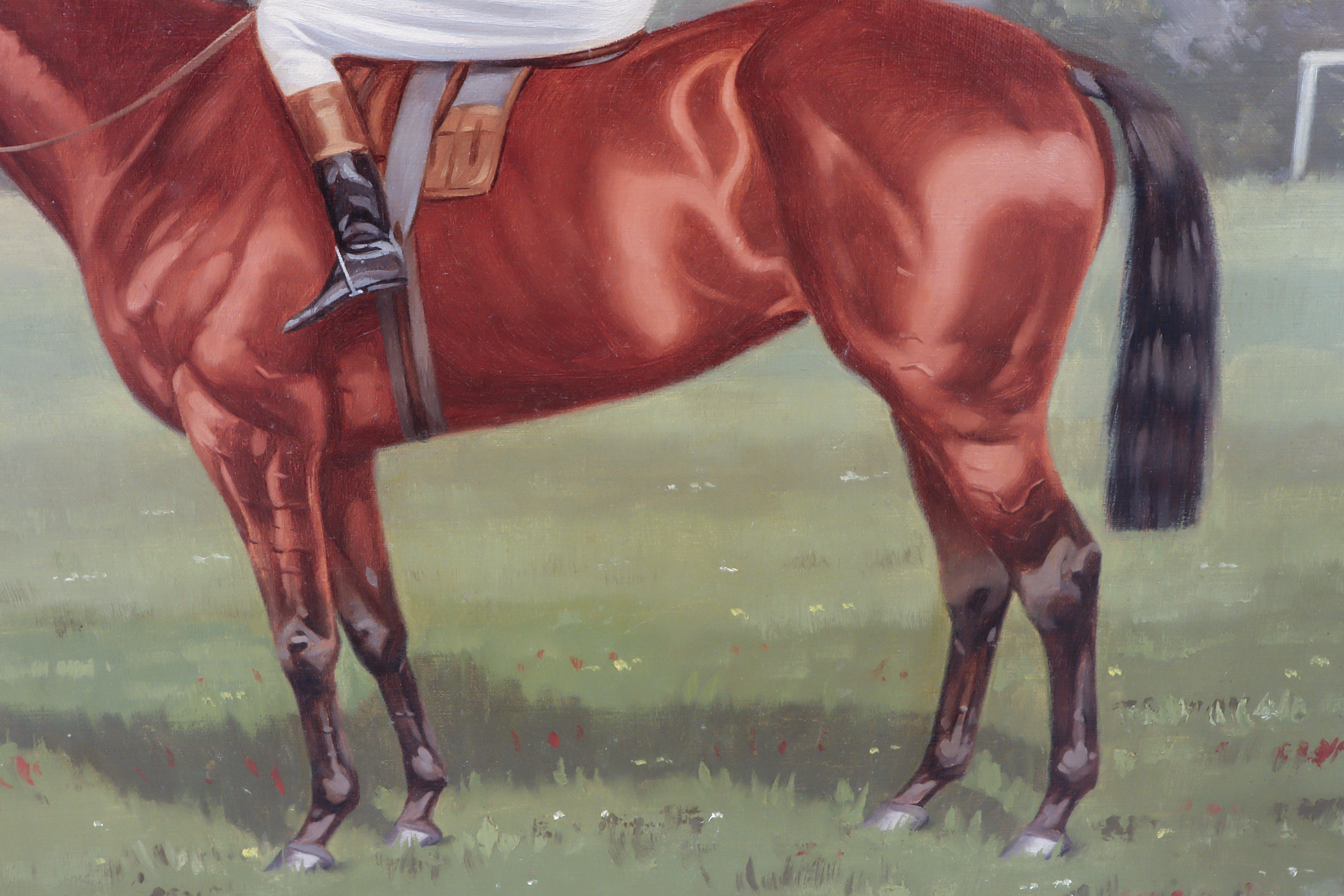Porträts eines Jockey und eines Rennpferdewagens (20. Jahrhundert) im Angebot