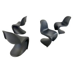 Black Panton Dining Chairs, Set of 4