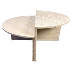 Paire de tables basses en travertin, années 1970
