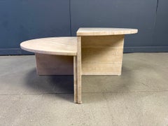 Paire de tables basses en travertin, années 1970