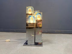 Vintage cubico table lamp by Gaetano Sciolari, 1970s