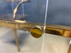 Brass and lucite dining chairs by Belgochrom, 1970s - set of 6