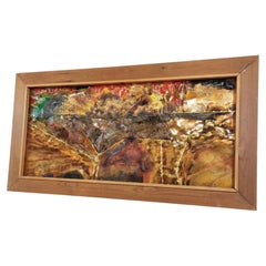 Vintage Copper Painting by Germain Rotsaert, 1960s