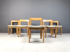 Ensemble de 5 chaises de salle à manger brutalistes, 1970