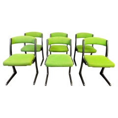 6er-Set „Kangaroo“-Stühle von Emile Baumann, 1960er Jahre