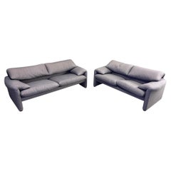 Paire de canapés Maralunga de Vico Magistretti pour Cassina, 1990