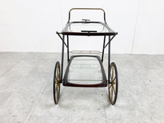 Vintage italian serving trolley by Cesare Lacca, 1950s