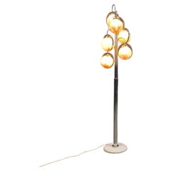 Lampadaire vintage en verre Murano par Mazzega, 1970