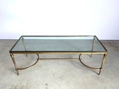 Maison Bagues coffee table in brass, 1960s