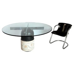 Tavolo da pranzo "Paracarro" di Giovanni Offredi per Saporiti, anni '70