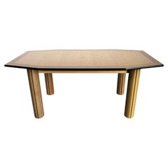 Table de salle à manger vintage en bois de loupe, années 1980