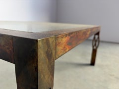 Table basse vintage en acier, années 1980