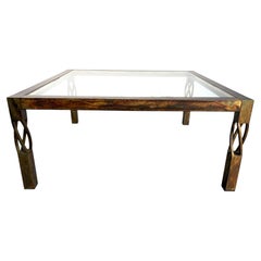 Table basse vintage en acier, années 1980