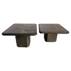 Vintage-Stapelset aus Schieferstein im brutalistischen Stil von Laub, 1980er Jahre