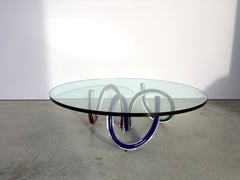 Couchtisch aus Muranoglas von Maurice Barilone, 1980er Jahre