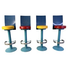 Vintage industrial bar stools, 1980s set of 4
