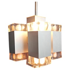Vintage italian cubic chandelier by Gaetano Sciolari, 1970s