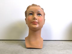 Vintage French Plaster Child Mannequin Head