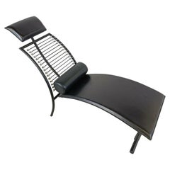 Vintage Chaise Longue in the Manner of Rene Herbst, 1990s