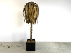 Brass palm tree floor lamp by Maison Jansen, 1970s