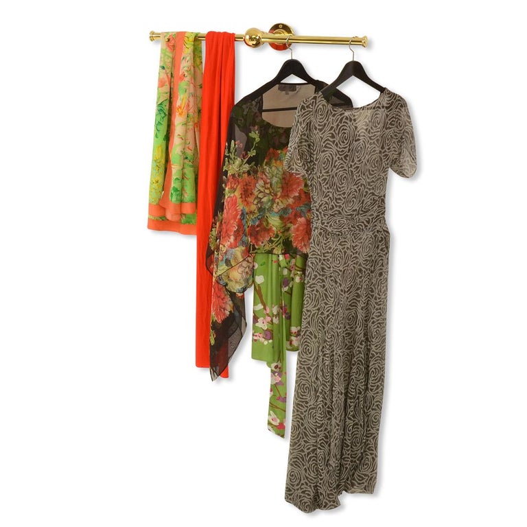 Wall Mounted Clothes Rail Solid Br For At 1stdibs British Wall Mounted Clothes Rail Solid Br For
