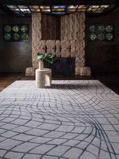 Wavelength Marine Hand-knotted Rug by Kelly Wearstler