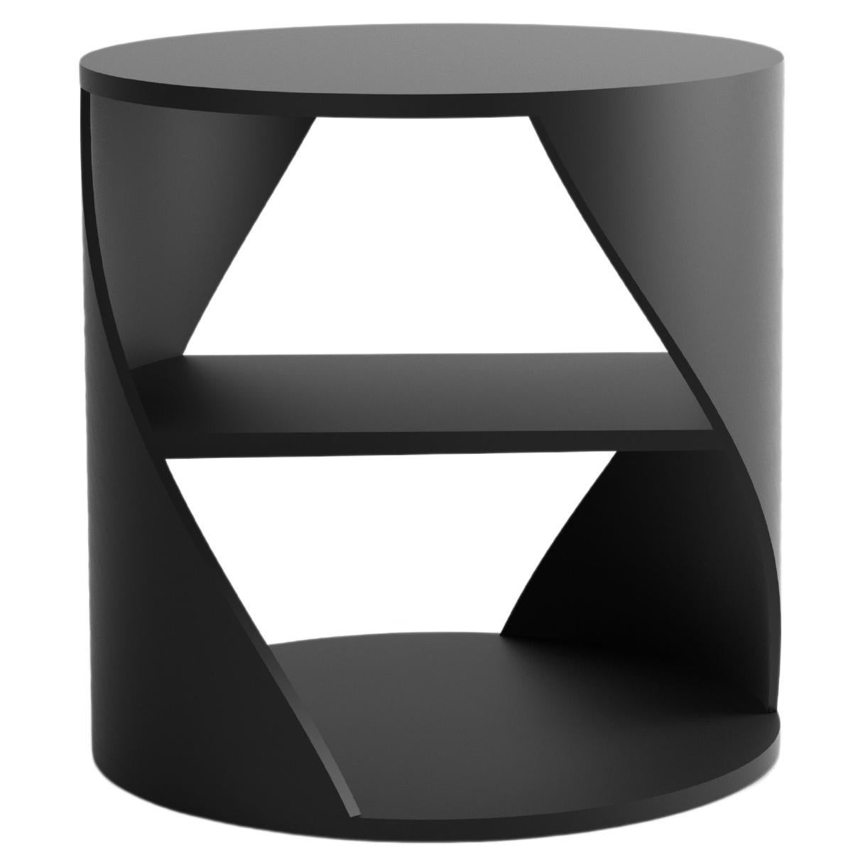 MYDNA Side Table, Contemporary Nightstand in Black by Joel Escalona