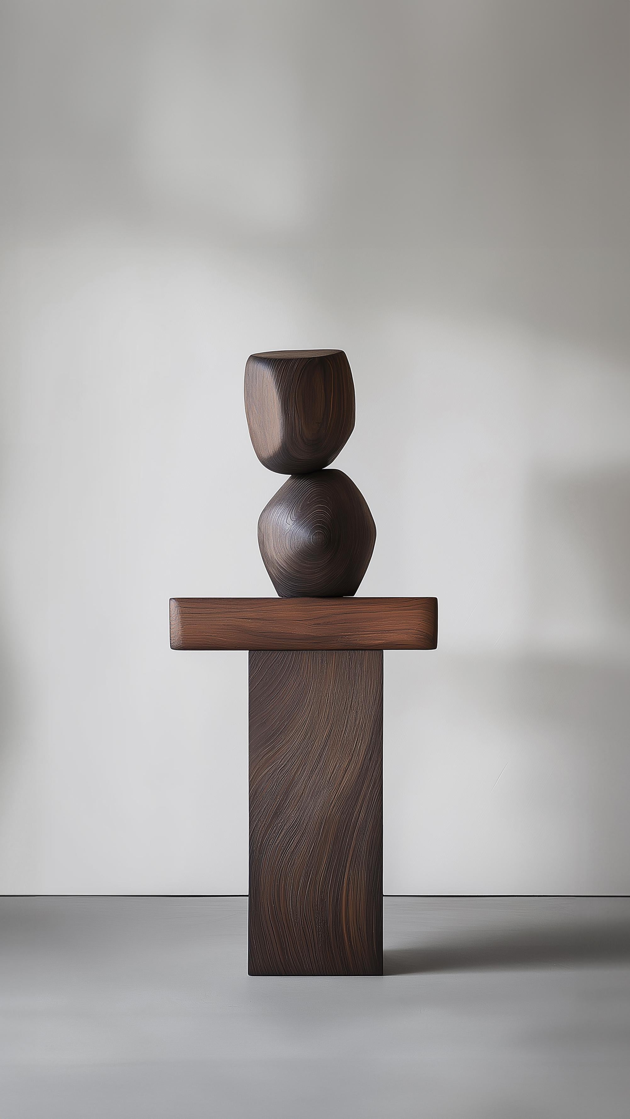 Moderne Artisanat d'art Lull No102 - Sculpture totem en bois par Joel Escalona en vente