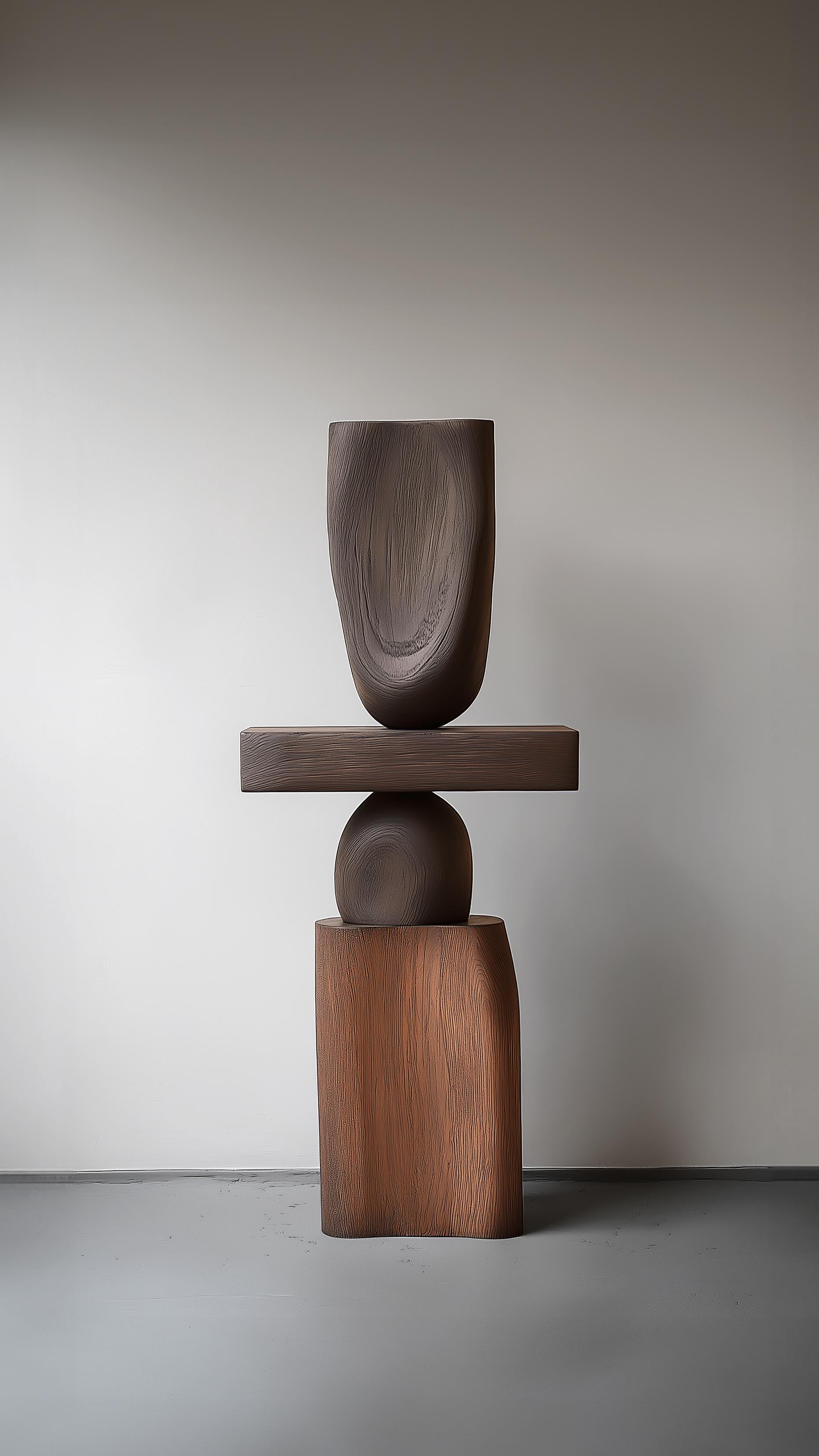 Messicano Scultura totem moderna in legno Lull No108 di Joel Escalona - Perfetta per l'Artistics in vendita
