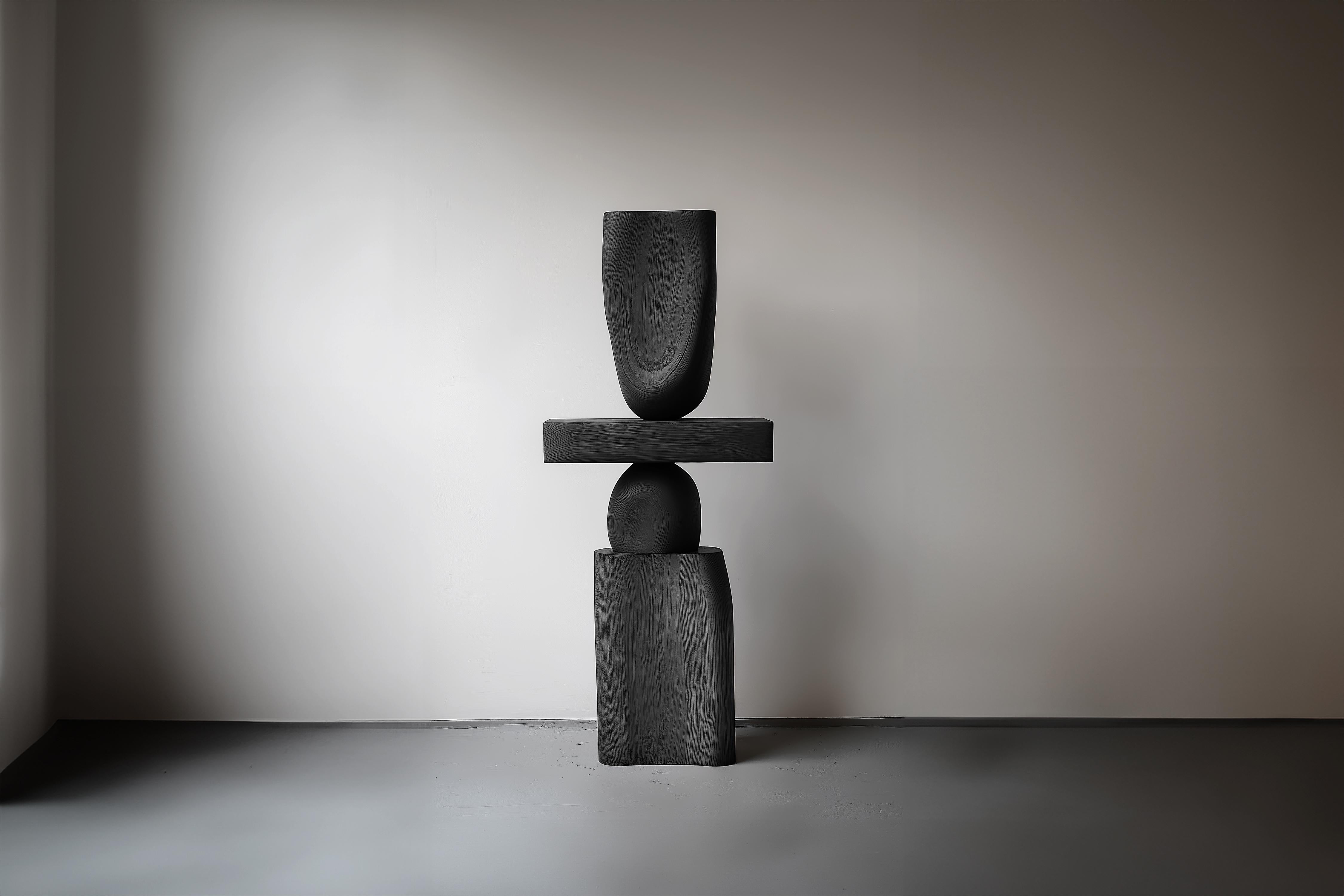 Fatto a mano Scultura totem moderna in legno Lull No108 di Joel Escalona - Perfetta per l'Artistics in vendita