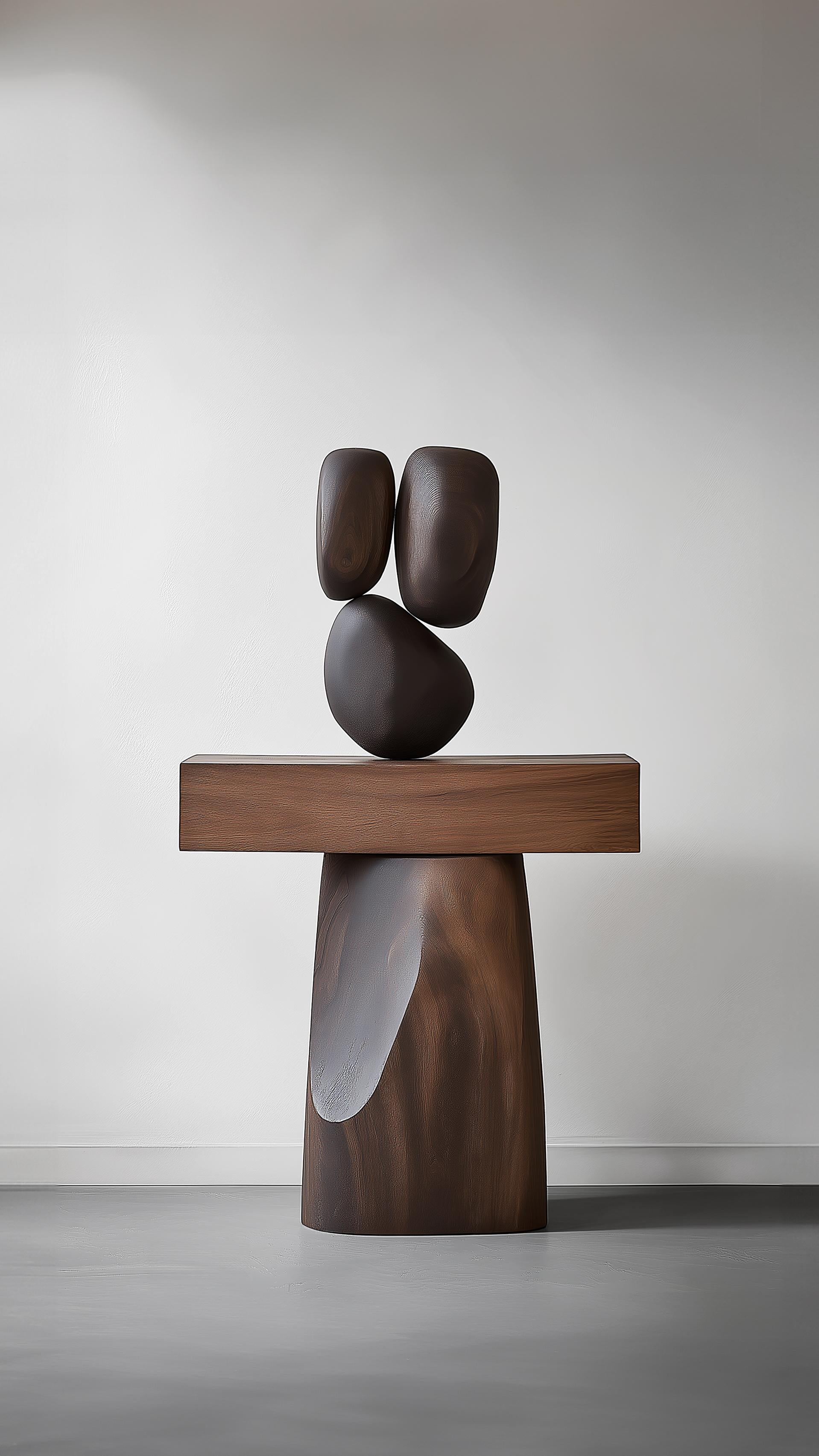 Mexican Lull No110 Minimalist Wooden Sculpture for Luxury Interiors – Designed by Joel E For Sale