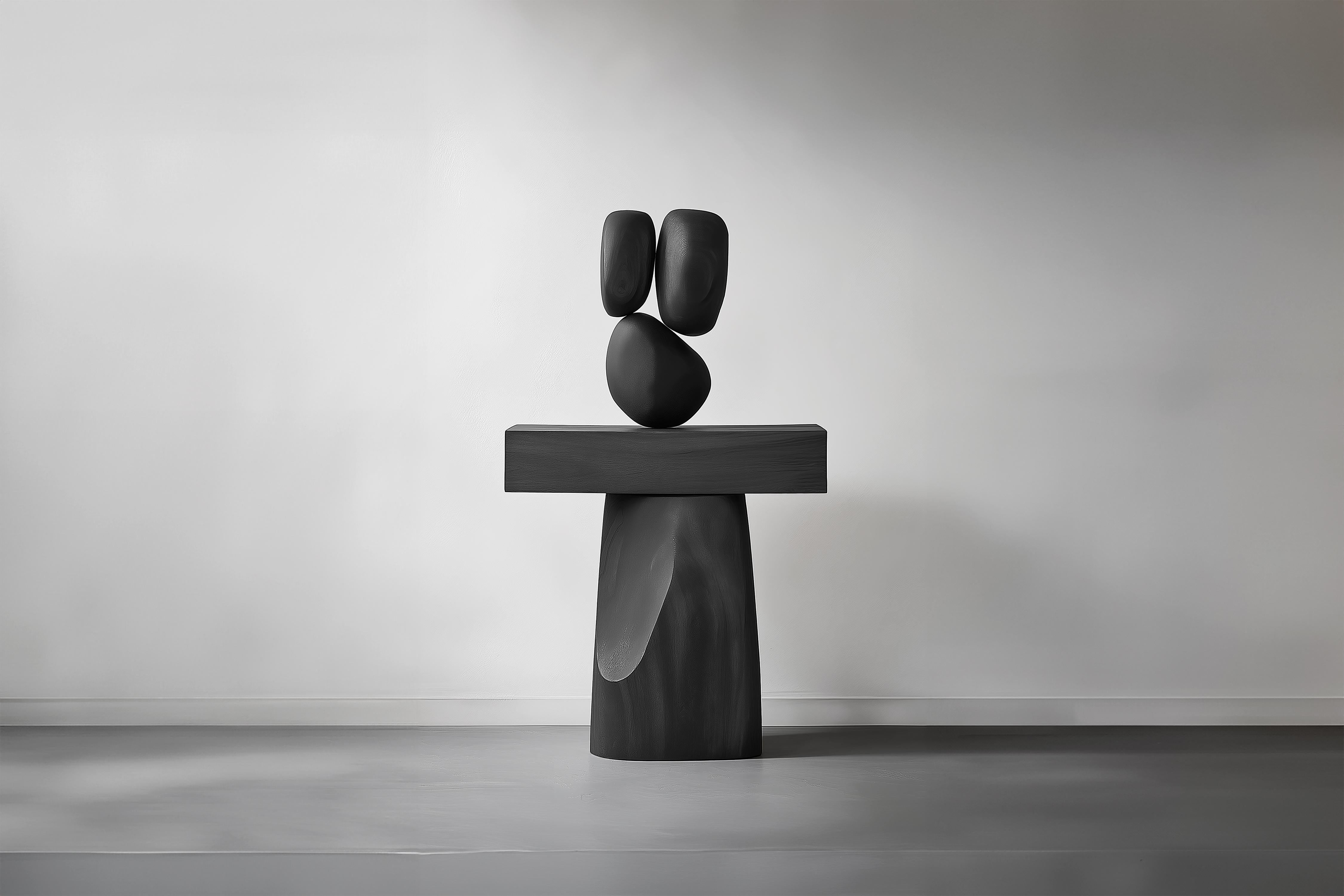 Hand-Crafted Lull No110 Minimalist Wooden Sculpture for Luxury Interiors – Designed by Joel E For Sale