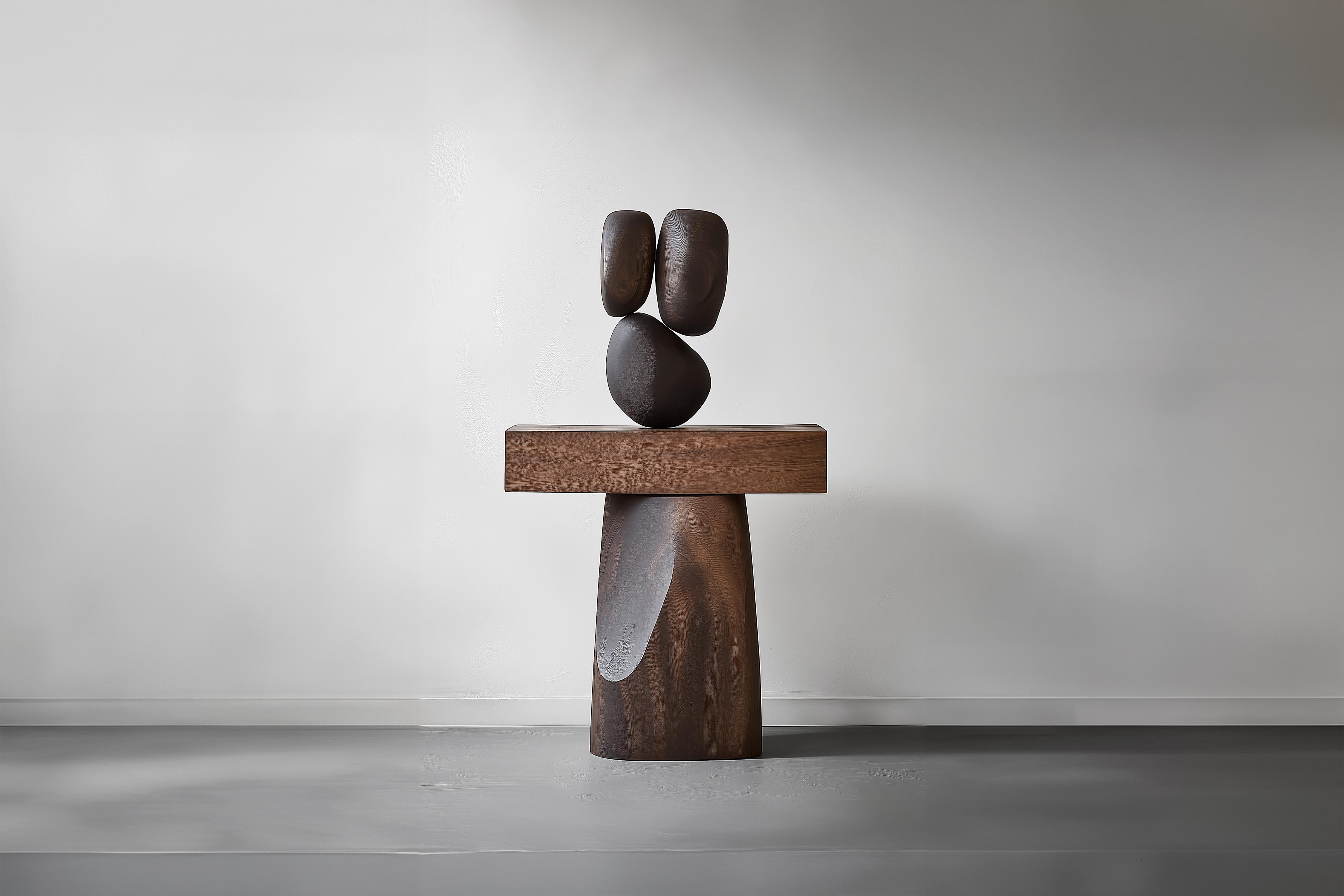 Modern Lull No110 Minimalist Wooden Sculpture for Luxury Interiors – Designed by Joel E For Sale