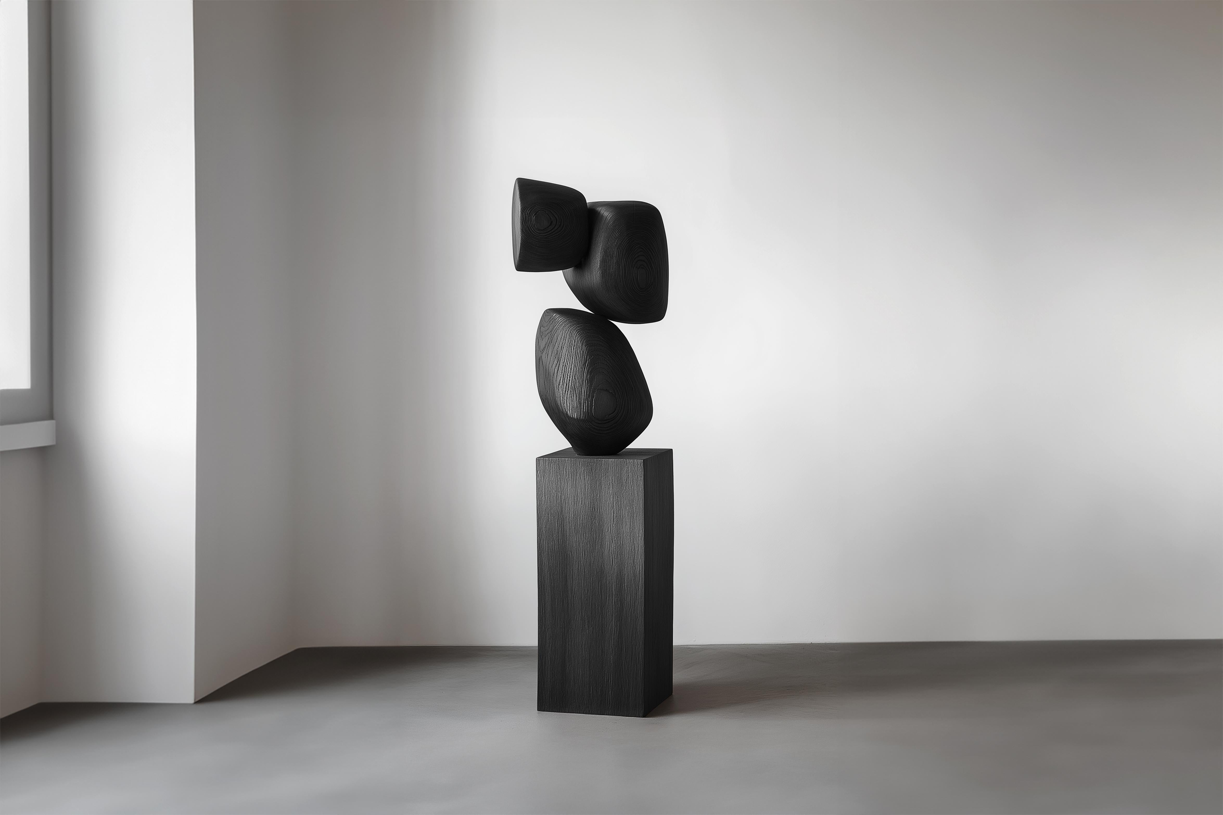 Hand-Crafted Lull No112 Wooden Totem Sculpture by Joel Escalona – Perfect for Luxury Spaces For Sale