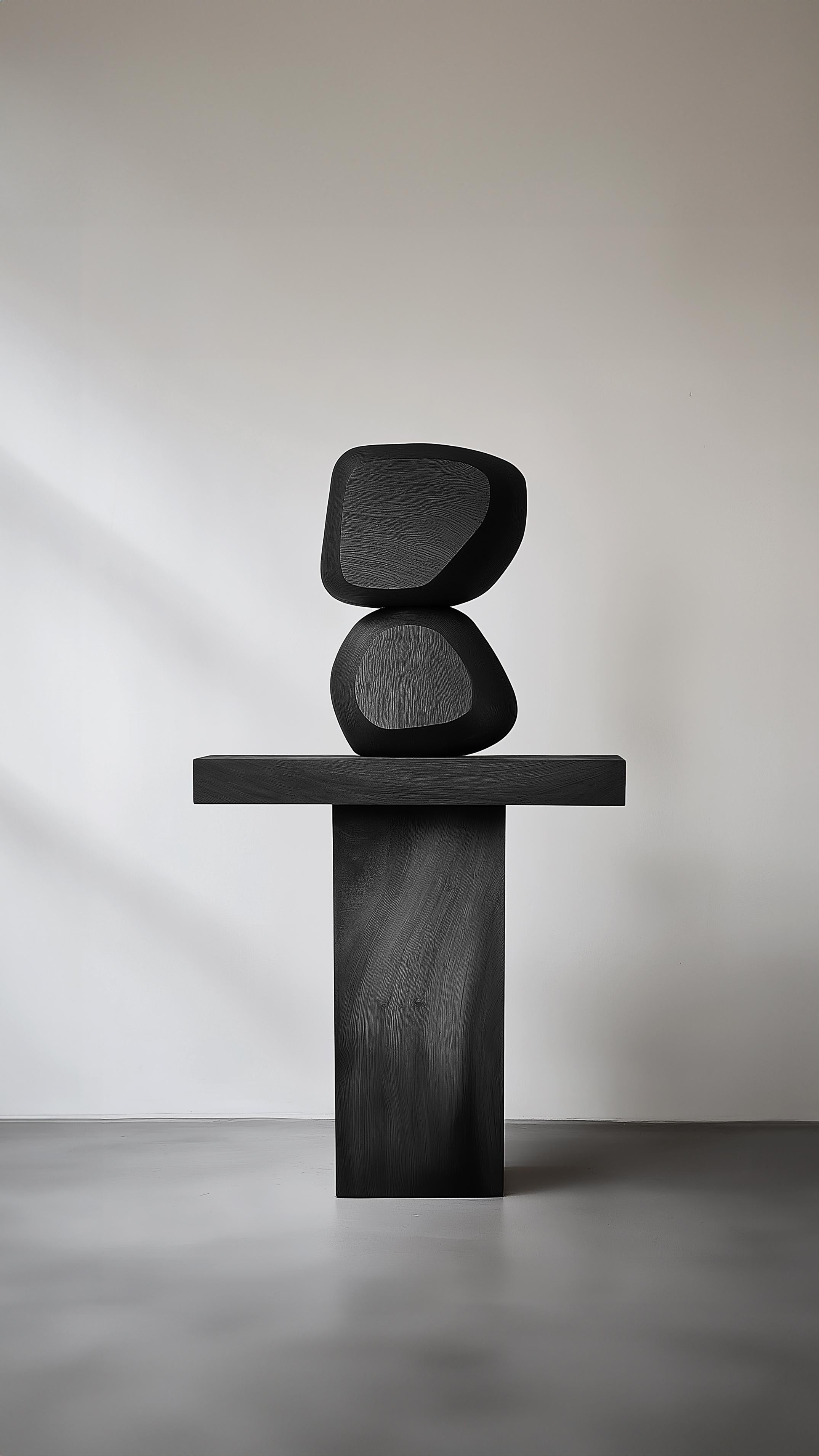 Hardwood Contemporary Wooden Sculpture Lull No113 – NONO’s Decorative Object for Modern I For Sale