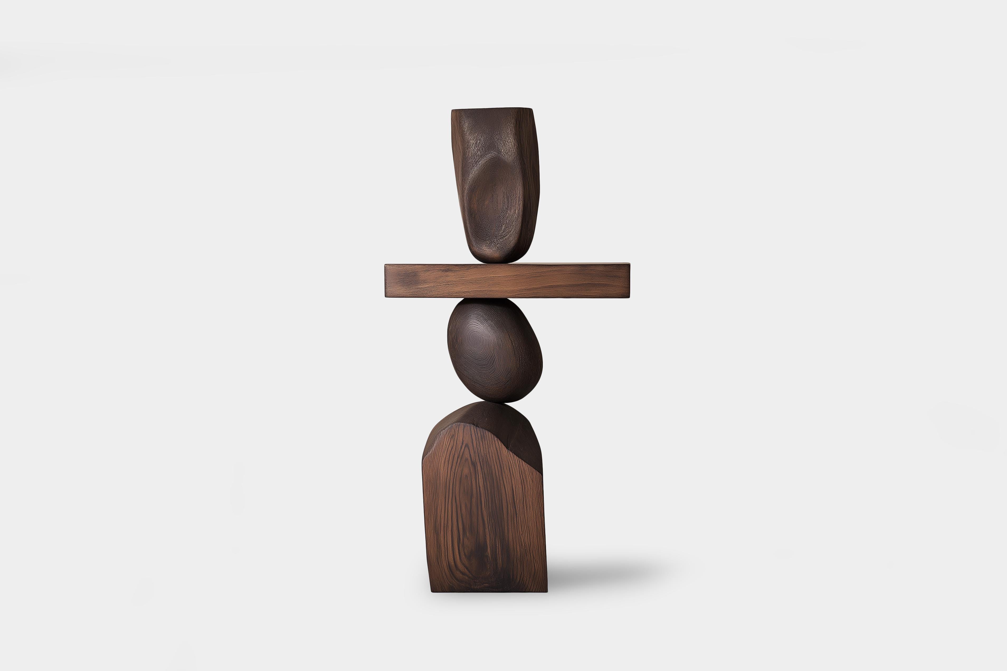 Lull No114 Wooden Totem by Joel Escalona – Ideal for Minimalist Decor

———
Balance and tension are at the core of these sculptures. The interplay between the smooth, rounded forms and solid, angular bases creates a delicate equilibrium that invites