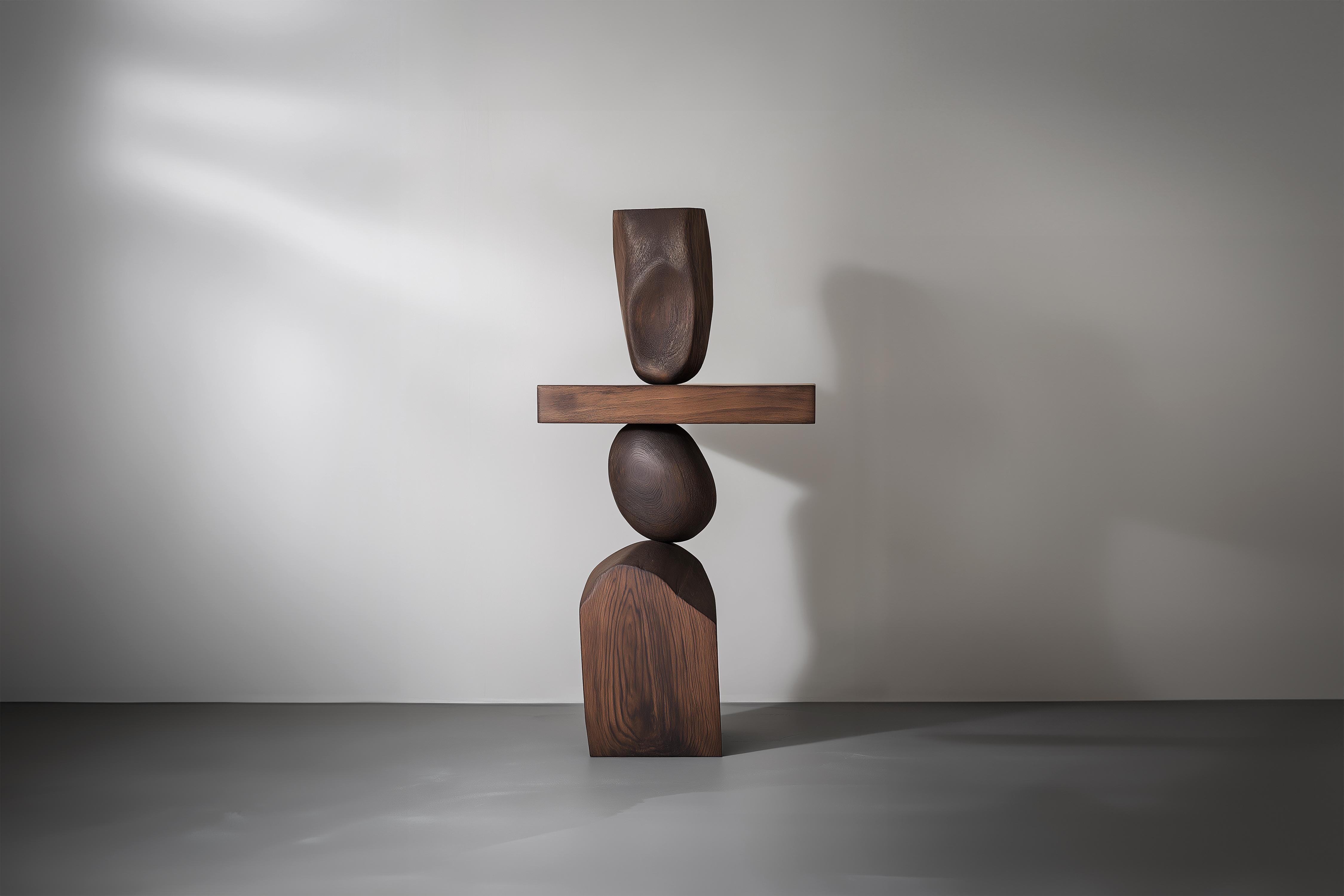 Modern Lull No114 Wooden Totem by Joel Escalona – Ideal for Minimalist Decor For Sale