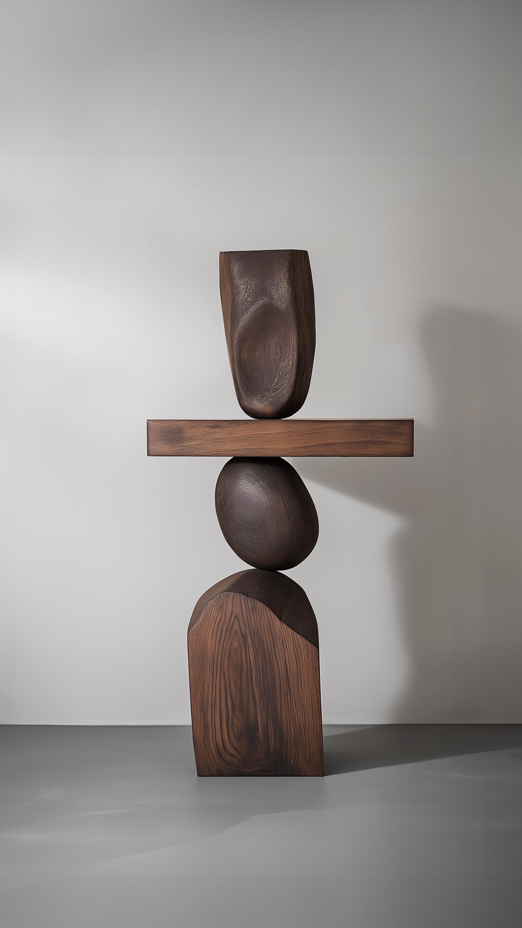 Mexican Lull No114 Wooden Totem by Joel Escalona – Ideal for Minimalist Decor For Sale
