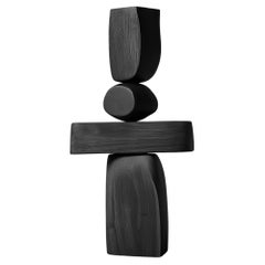Lull No116 Escultura geométrica de madera de Joel Escalona - Una pieza de arte moderno